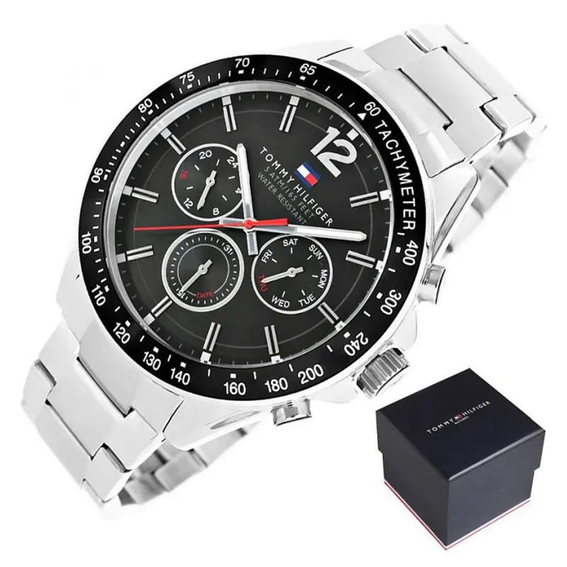 Tommy Hilfiger Luke Chronograph Black Dial Men's Watch- 1791104